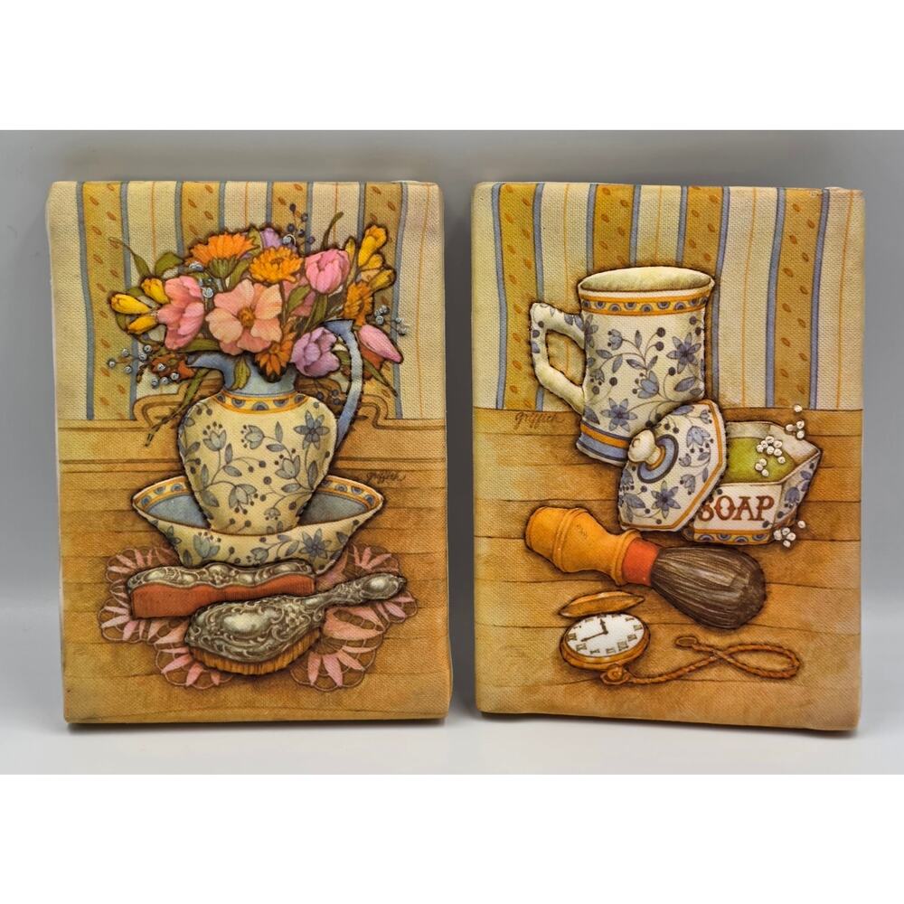 Vintage Wall Art Fabric 3D Pictures 7x5- Cottagecore Coquette Country Chic